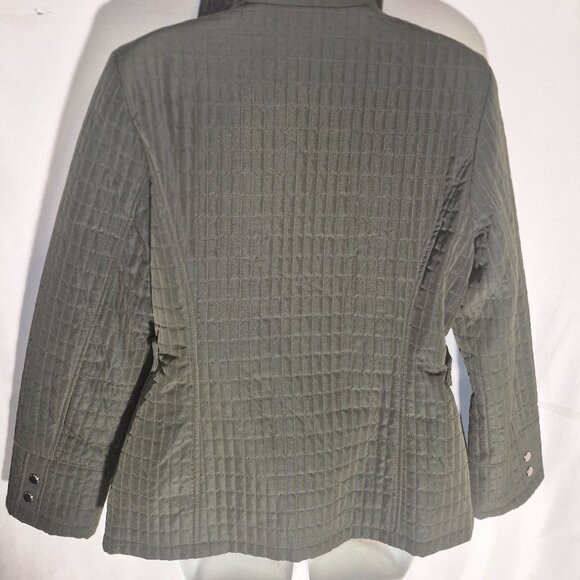 ST. JOHN'S BAY Long jacket, lined, waffled design, black in size Medium - Picture 11 of 16